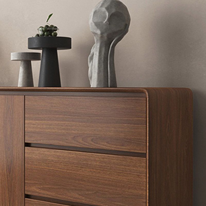 Tavolo da buffet in legno Scheda laterale in stile contemporaneo con armadi e cassetti