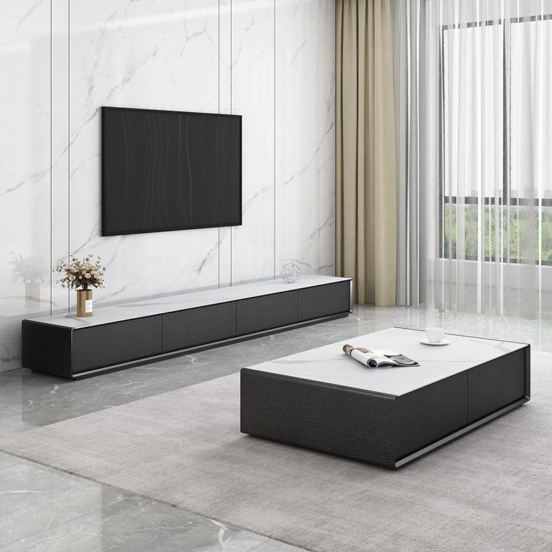 Modern Style TV Media Stand with Drawers Engineered Wood TV Stand Clearhalo 'furn' 'furn_tv_stands_entertainment_centers' 'Furniture' 'Living Room Furniture' 'TV Stands & Entertainment Centers' 'TV Stands & Media Storage Furniture' 'tv_stands_entertainment_centers' 1200x1200_abfecac6-8695-4957-b74d-1189431b37dd