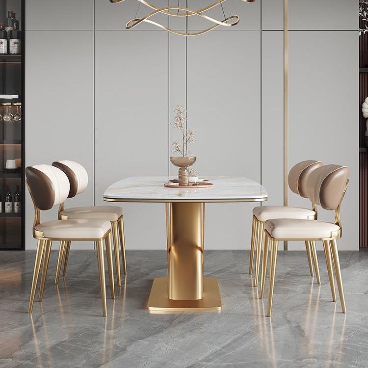 Glam Küche Esszimmerstühle gepolsterte armlose Esstühle