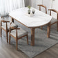 Contemporary Round Extendable Dining Table Sintered Stone Dining Table for Kitchen Clearhalo ' dining_table' 'Dining Tables & Seating' 'Dining Tables' 'furn' 'furn_dining_table' 'Furniture' 'furniture_dining_table' 'Kitchen & Dining Furniture' 'kitchen&dining_furn' 'kitchen' 'kitchen_dining_table' 1200x1200_ac004674-e0c6-4705-ae93-84968c394915