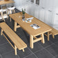 Modern Pine Trestle Dining Table Wood Rectangle Table in Natural Clearhalo 'Dining Tables & Seating' 'Dining Tables' 'dining_table' 'furn' 'furn_dining_table' 'Furniture' 'Kitchen & Dining Furniture' 1200x1200_ac02096d-642a-4f2d-8bd8-4a7f0c862c1e