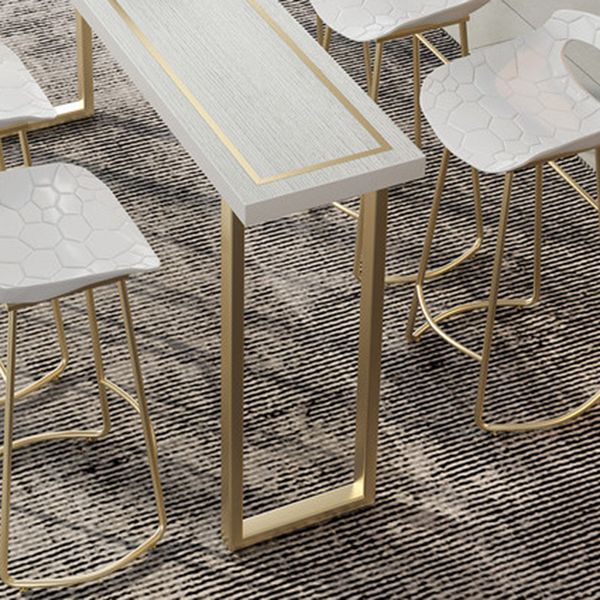 Wood Top Cocktail Bar Table Nordic Gold Frame Bar Height Table for Dining Room Clearhalo 'Bar Furniture' 'Bar Tables' 'bar_tables' 'furn' 'furn_bar_tables' 'Furniture' 'furniture_bar_tables' 'Kitchen & Dining Furniture' 'kitchen&dining_furn' 'kitchen' 1200x1200_ac036dd0-9cf5-4b25-829b-6fad535495ed