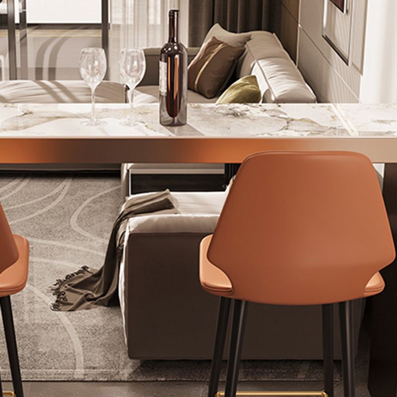 Modern 1/2/3 Pieces Bar Table Set Rectangle Stone Counter Table with Stools for Balcony Clearhalo 'Bar Furniture' 'furn' 'furn_home_bar_bar_sets' 'Furniture' 'Home Bars & Bar Sets' 'home_bar_bar_sets' 'Kitchen & Dining Furniture' 1200x1200_ac03b3fe-2241-4a8b-bbc2-c25f0870c09d