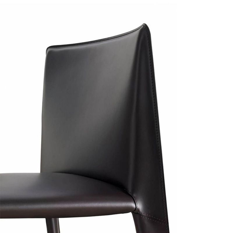 Chaise d'appoint moderne et Simple, en Faux cuir, sans accoudoirs, pour salle à manger, chambre à coucher