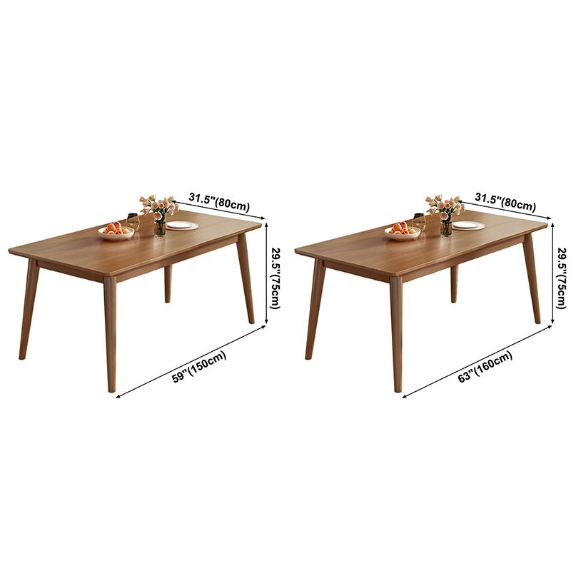 Modern Solid Wood Brown Dining Table Rectangle Shape Standard Dining Table for Kitchen Clearhalo ' dining_table' 'Dining Tables & Seating' 'Dining Tables' 'furn' 'furn_dining_table' 'Furniture' 'furniture_dining_table' 'Kitchen & Dining Furniture' 'kitchen&dining_furn' 'kitchen' 'kitchen_dining_table' 1200x1200_ac0417c7-d713-4576-bde1-70a417d209cf