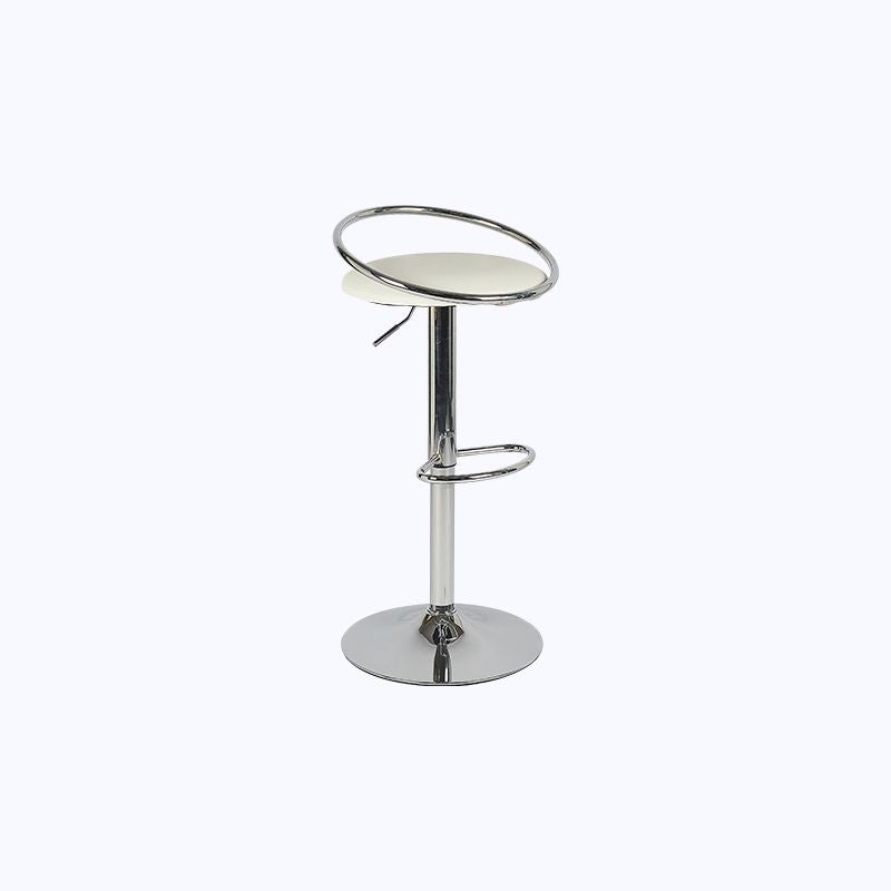 Taburete de bar con patas de metal para interiores, altura ajustable, con reposapiés