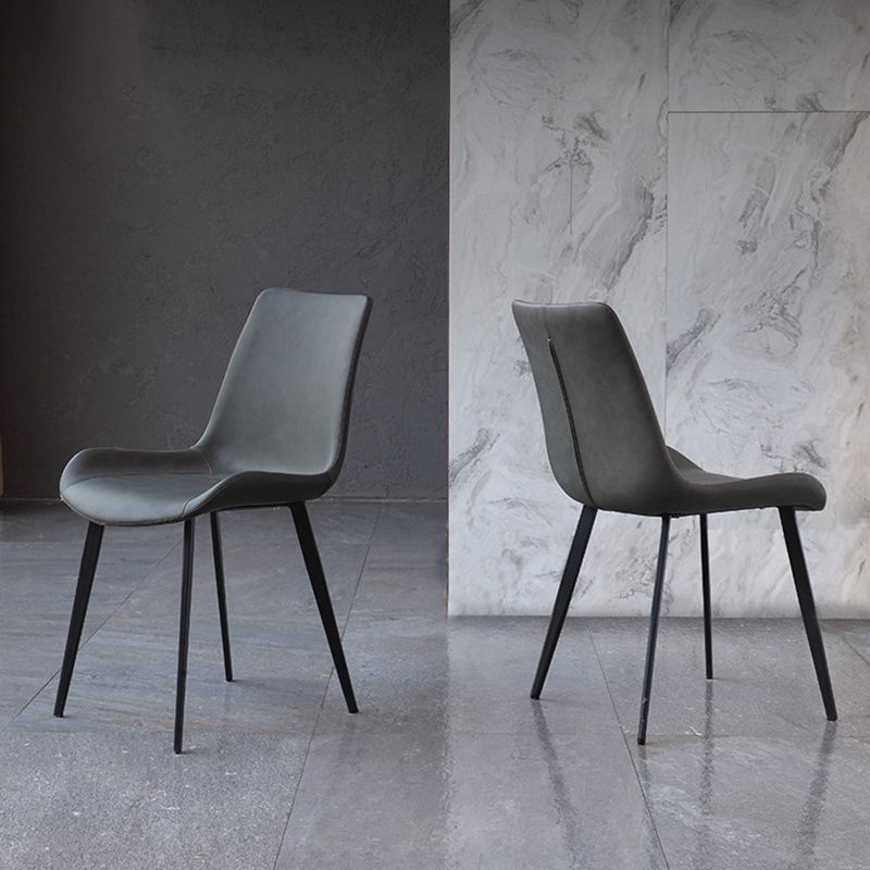 Contemporary Metal Dining Chairs Dining Armless Side Chairs for Kitchen Clearhalo ' kitchen&dining_furn' 'Dining Chairs' 'Dining Tables & Seating' 'dining_chair' 'furn' 'furn_dining_chair' 'Furniture' 'furniture_dining_chair' 'Kitchen & Dining Furniture' 'kitchen' 1200x1200_ac055cf8-fa85-4572-bf31-1140eabe4768