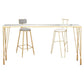 Rechteckiger Bartisch im Glam-Stil, Bartisch aus Holz mit 4 Beinen