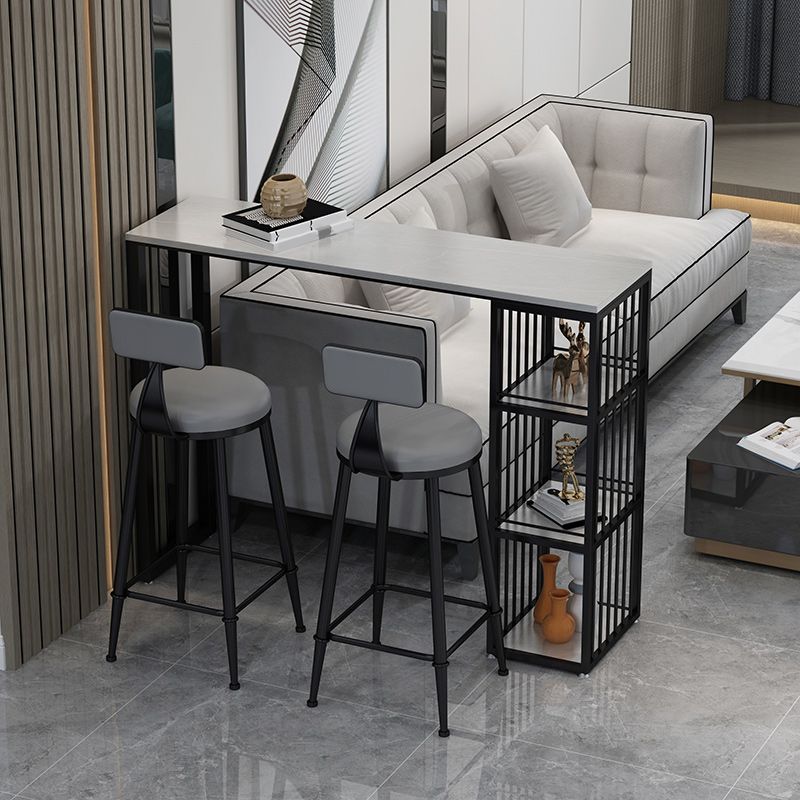 Coffeeshop Industrial Bar Table Stone Top Pub Tafel met opslag