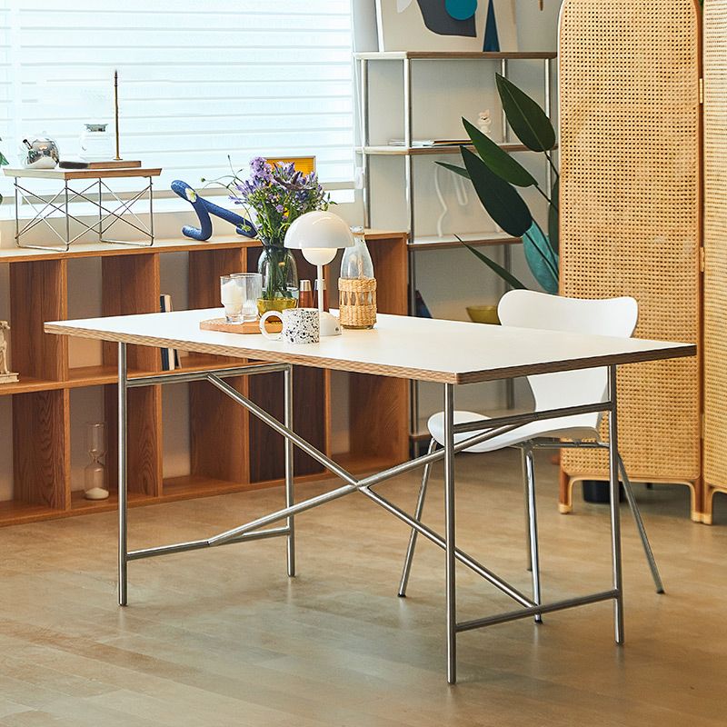 Rectangle Shape Dining Table Solid Wood Table Luxury Style with Sled Base Clearhalo ' dining_table' 'Dining Tables & Seating' 'Dining Tables' 'furn' 'furn_dining_table' 'Furniture' 'furniture_dining_table' 'Kitchen & Dining Furniture' 'kitchen&dining_furn' 'kitchen' 'kitchen_dining_table' 1200x1200_ac064302-6406-4ab5-8c6b-a5aef282423e