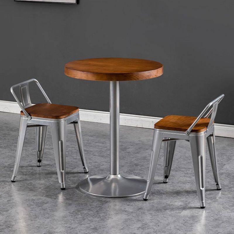 Industrial Dining Set 1/2/3/5 Pcs Kitchen Table and Chairs with Metal Frame Clearhalo 'Dining Room Sets' 'Dining Tables & Seating' 'dining_room_set' 'furn' 'furn_dining_room_set' 'Furniture' 'Kitchen & Dining Furniture' 1200x1200_ac075e16-db24-4470-81a0-ec97363eceb8