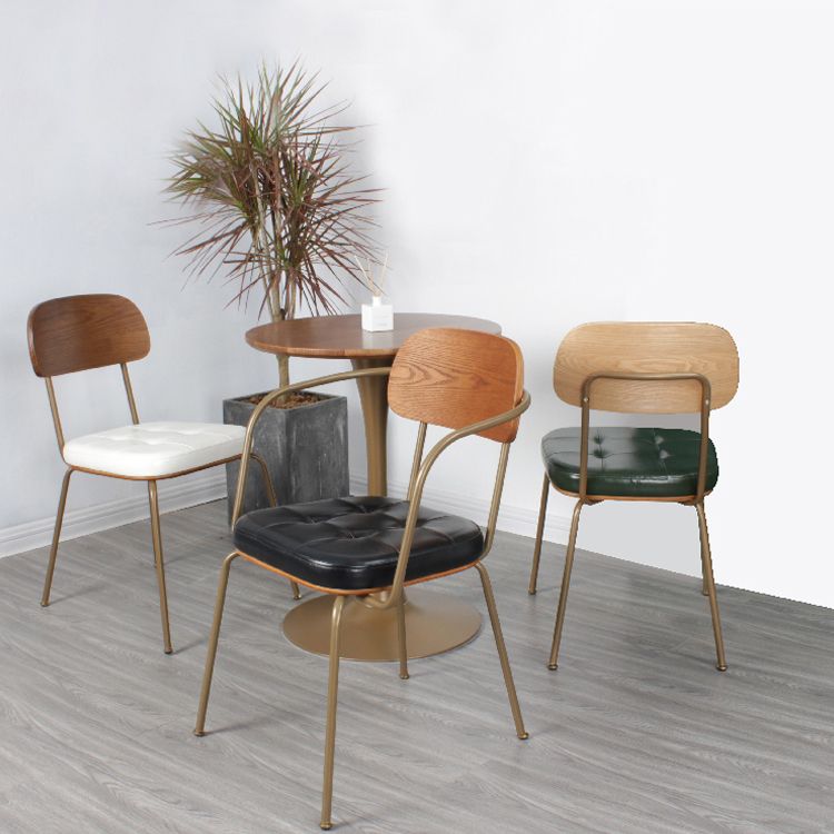 Industrial Style Upholstered Armless Dining Chairs Open Back Dining Side Chairs for Kitchen Clearhalo ' kitchen&dining_furn' 'Dining Chairs' 'Dining Tables & Seating' 'dining_chair' 'Furniture' 'furniture_dining_chair' 'Kitchen & Dining Furniture' 'kitchen' 1200x1200_ac08c545-d0ef-40ca-b2ce-3c3690aea4e2