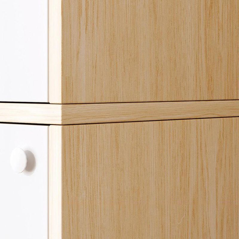 Eigentijdse rechthoek Standaard houten knoppen natuurlijke of witte kast