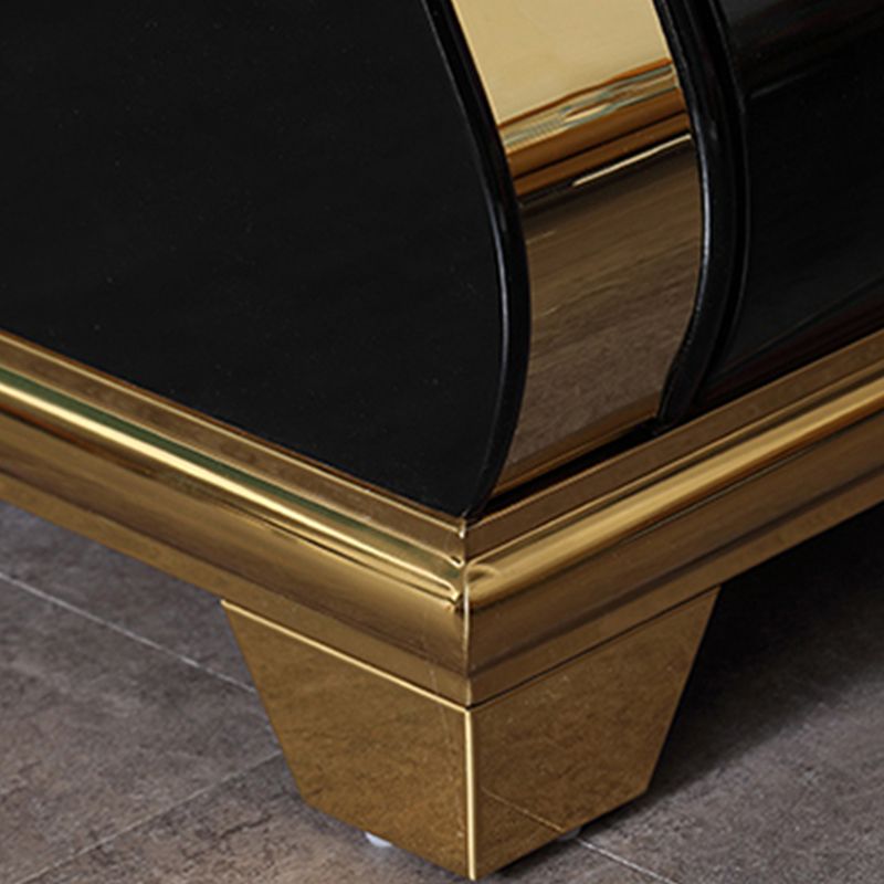 Glam TV Media Stand Open Storage Stand Console with 3 Drawers Clearhalo 'furn' 'furn_tv_stands_entertainment_centers' 'Furniture' 'Living Room Furniture' 'TV Stands & Entertainment Centers' 'TV Stands & Media Storage Furniture' 'tv_stands_entertainment_centers' 1200x1200_ac08d660-d3a0-4740-9ca2-f556c17a9902