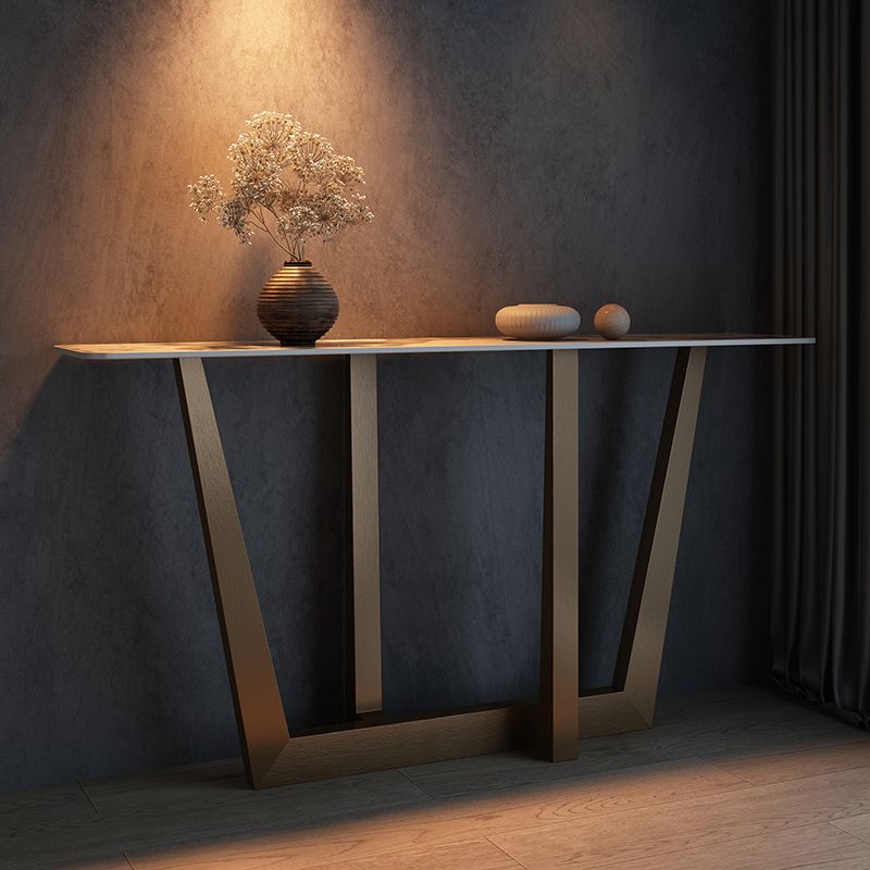 Tavolo console in pietra glam rettangolo di divani console dorata per sala