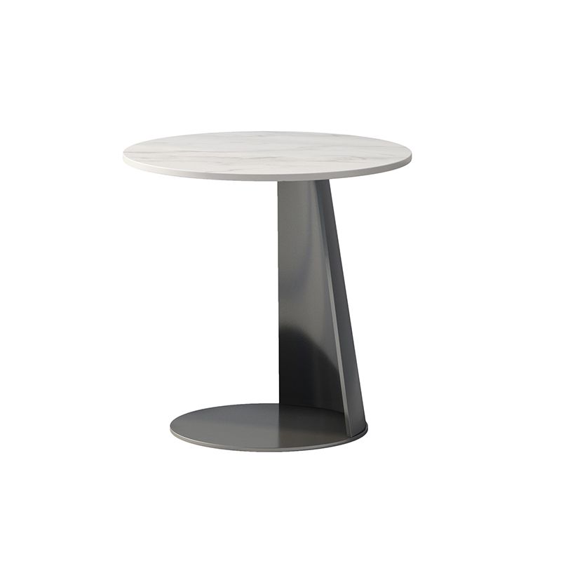 Metal C Side Table Contemporary Round Side End Table with Slate Top Clearhalo 'Coffee & Accent Tables' 'End & Side Tables' 'end_side_tables' 'furn' 'furn_end_side_tables' 'Furniture' 'Living Room Furniture' 1200x1200_ac0a3434-e306-431d-ba69-3058083dd9db