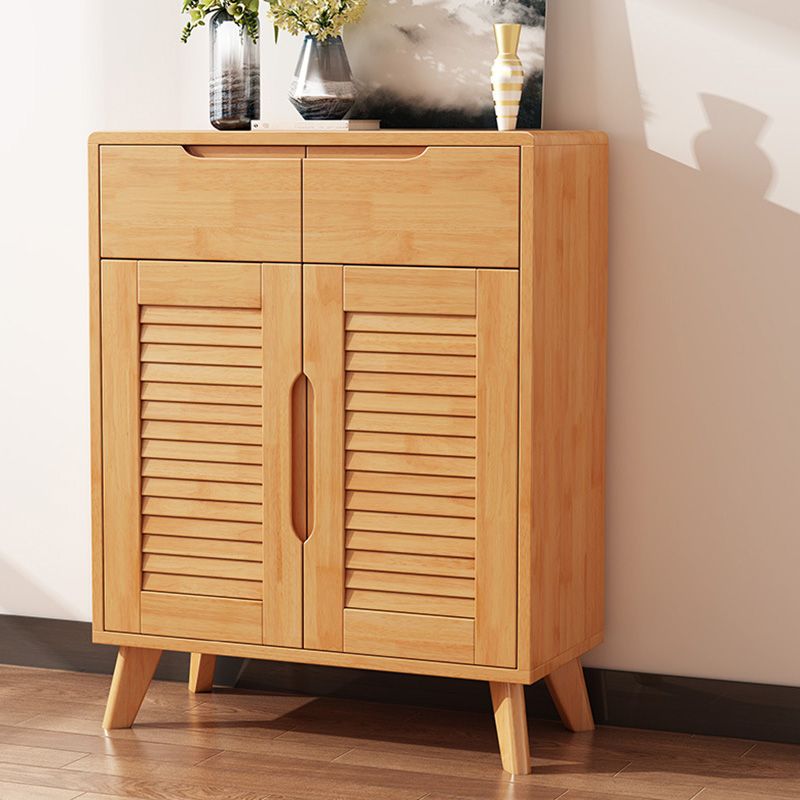 Door and Drawer Accent Cabinet Wood Cabinet in Brown/Natural Clearhalo 'Cabinets & Chests' 'cabinets_chests' 'furn' 'furn_cabinets_chests' 'Furniture' 'Living Room Furniture' 1200x1200_ac0e02ce-2114-4530-83d4-b3e2af4186ba