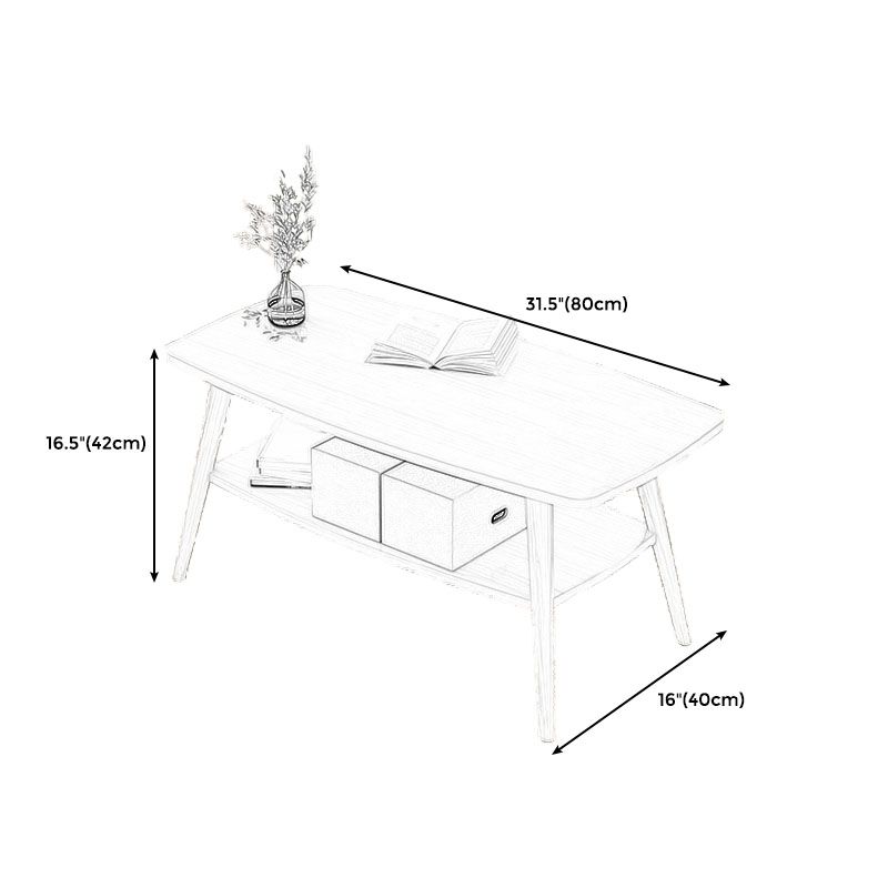 Modern Wooden Rectangular/Geometric Coffee Table with Storage Cocktail Table Clearhalo 'Coffee & Accent Tables' 'Coffee Tables' 'coffee_tables' 'furn' 'furn_coffee_tables' 'Furniture' 'furniture_coffee_tables' 'Living Room Furniture' 1200x1200_ac0e7628-1cd0-4090-892d-fccd553c1d31
