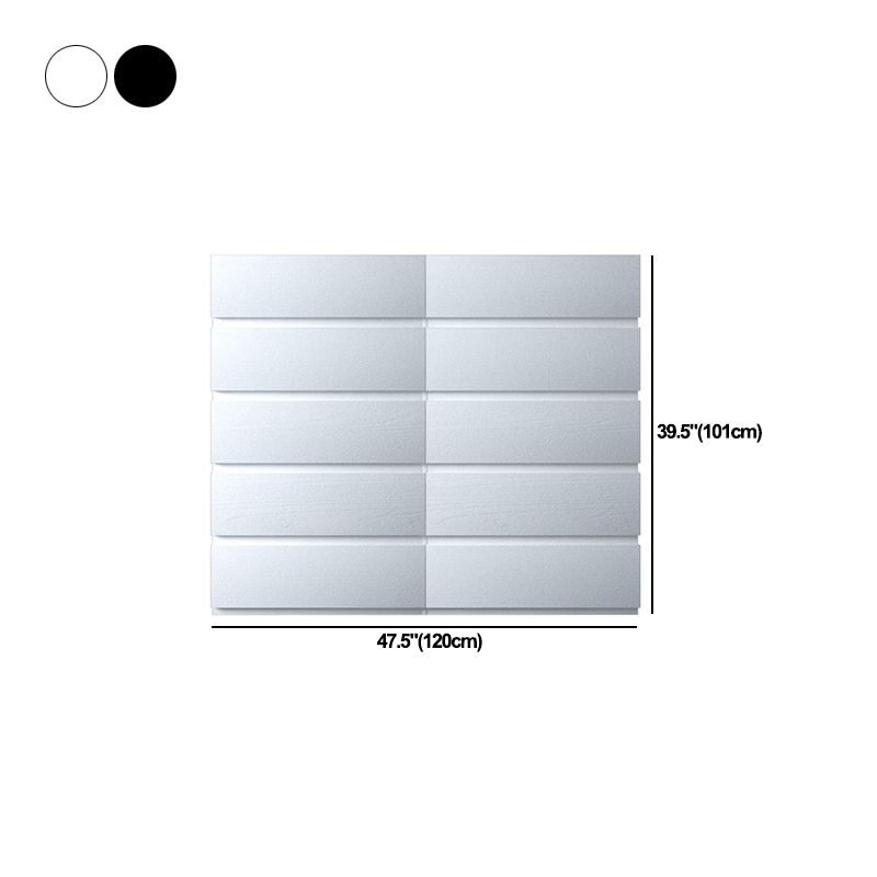 Weiße / schwarze Aufbewahrungstruhe 16 "W vertikale Dessouskiste für Schlafzimmer