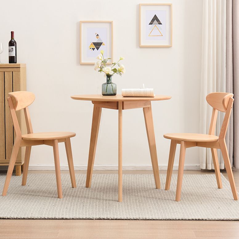Contemporary Style Round Tripod Dining Site Table Solid Wood Dinette Table Clearhalo ' dining_table' 'Dining Tables & Seating' 'Dining Tables' 'furn' 'furn_dining_table' 'Furniture' 'furniture_dining_table' 'Kitchen & Dining Furniture' 'kitchen&dining_furn' 'kitchen' 'kitchen_dining_table' 1200x1200_ac0edc5b-4ad9-4bdb-83f2-c22185e5e1d9