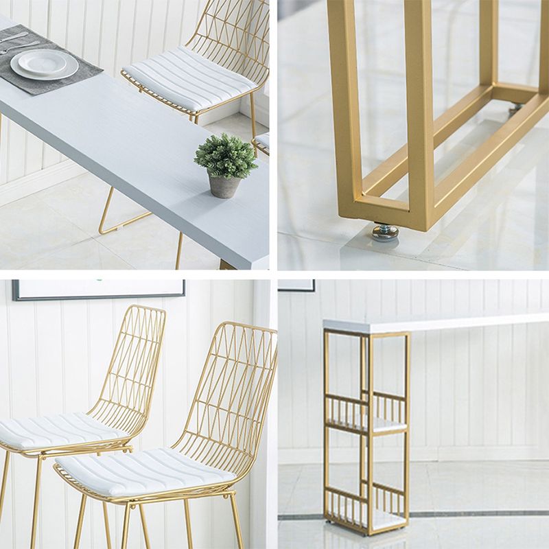 Glam 1/2/3 Pieces Wood Bar Table Set Rectangle Bar Table with High Stools for Kitchen Clearhalo 'Bar Furniture' 'furn' 'furn_home_bar_bar_sets' 'Furniture' 'Home Bars & Bar Sets' 'home_bar_bar_sets' 'Kitchen & Dining Furniture' 1200x1200_ac10011e-12a5-4f9d-abcf-e02dde960260