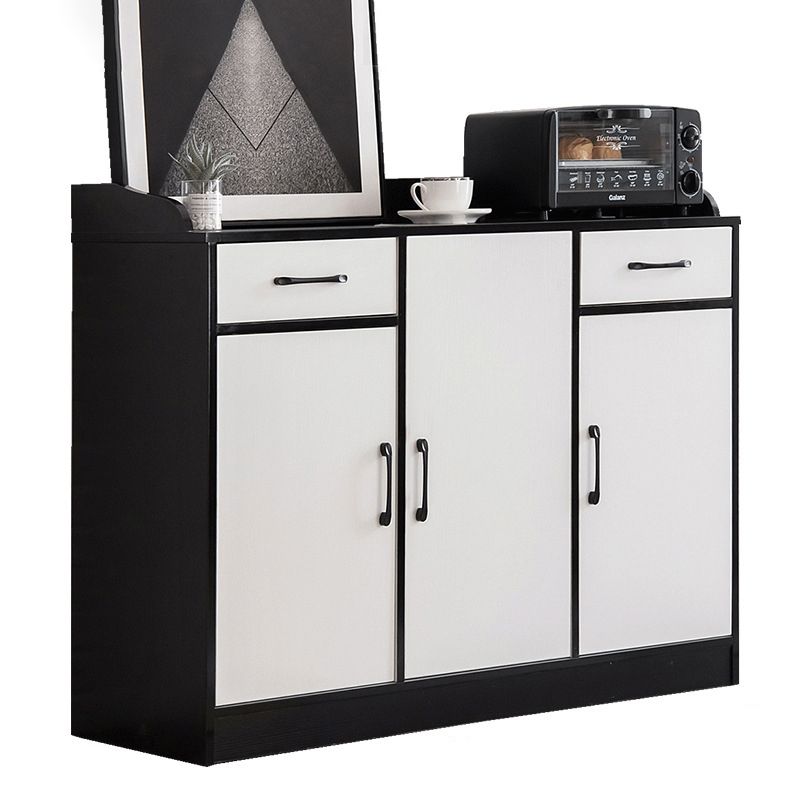 Modern Style Server Imitation Wood Sideboard with Door and Drawer for Dining Room Clearhalo 'buffet_sideboard' 'Buffets & Sideboards' 'furn' 'furn_buffet_sideboard' 'Furniture' 'Kitchen & Dining Furniture' 1200x1200_ac100fea-dd5e-4541-aa57-180220d99cdf