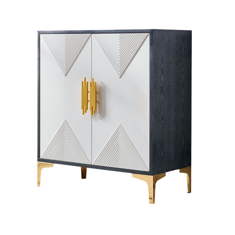 Glam Antique Finish Dining Server Door Engineered Wood Sideboard Table Clearhalo 'buffet_sideboard' 'Buffets & Sideboards' 'furn' 'furn_buffet_sideboard' 'Furniture' 'Kitchen & Dining Furniture' 1200x1200_ac1185f9-ccd9-45af-8f72-aee5d35325de