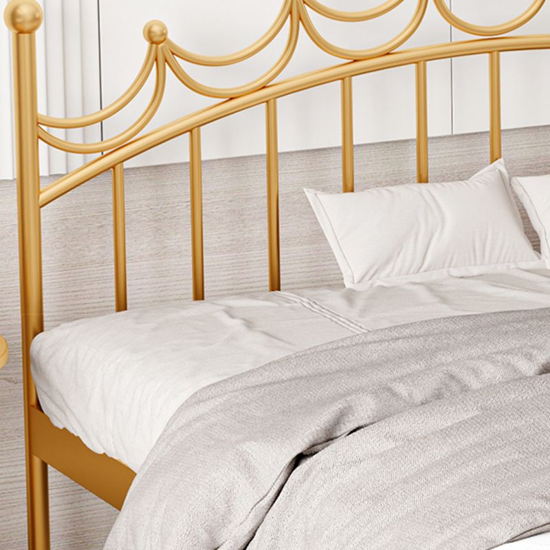 Metallic Standard Bed Glam Open-Frame Bed with Arched Headboard Clearhalo 'Bedroom Furniture' 'Beds' 'furn' 'furn_beds' 'Furniture' 1200x1200_ac12f584-ae03-4364-895f-b1236aa6b554