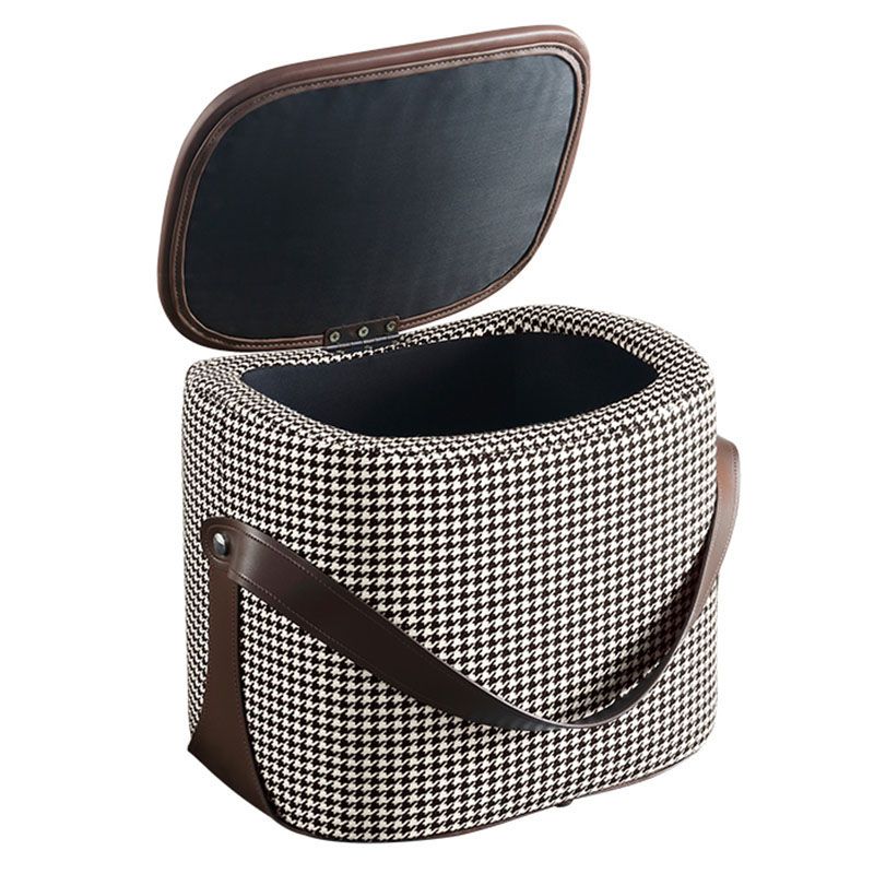 Contemporary Rectangle Shape Ottoman Faux Leather Upholstered Pouf Clearhalo 'furn' 'furn_ottomans_poufs' 'Furniture' 'Living Room Furniture' 'Ottomans & Poufs' 'ottomans_poufs' 1200x1200_ac14c301-3300-4f85-a87d-60e2b701ef79