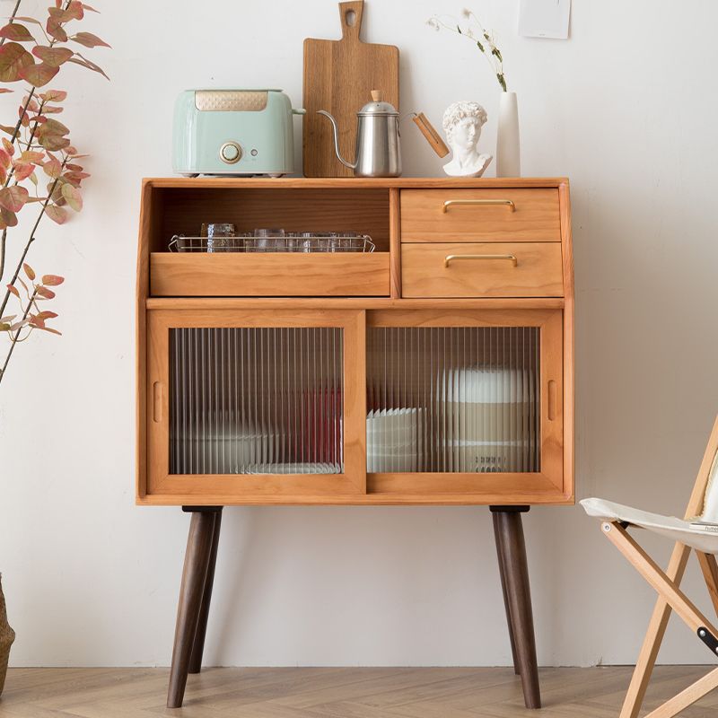 Modern Dining Buffet Sliding Doors Drawer and 2-Door Buffet Sideboard,17" W X 39" H Clearhalo 'buffet_sideboard' 'Buffets & Sideboards' 'furn' 'furn_buffet_sideboard' 'Furniture' 'Kitchen & Dining Furniture' 1200x1200_ac161127-1341-4ab0-9213-7544530da051