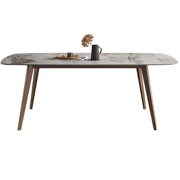 Glam 1/2/5/7 Pieces Dining Table Set with Grey Sintered Stone Top Rectangle Dinette Set Clearhalo 'Dining Room Sets' 'Dining Tables & Seating' 'dining_room_set' 'furn' 'furn_dining_room_set' 'Furniture' 'furniture_dining_room_set' 'Kitchen & Dining Furniture' 1200x1200_ac1701d5-54a9-4f4e-9489-68430f9a0b1a