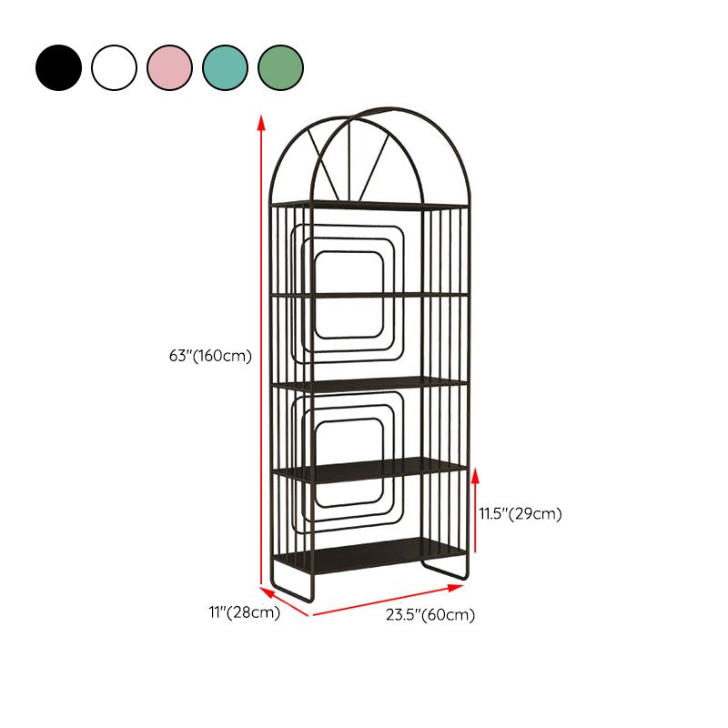 Moderne metalen boekenkast Standaard Open Back boekenplank met planken