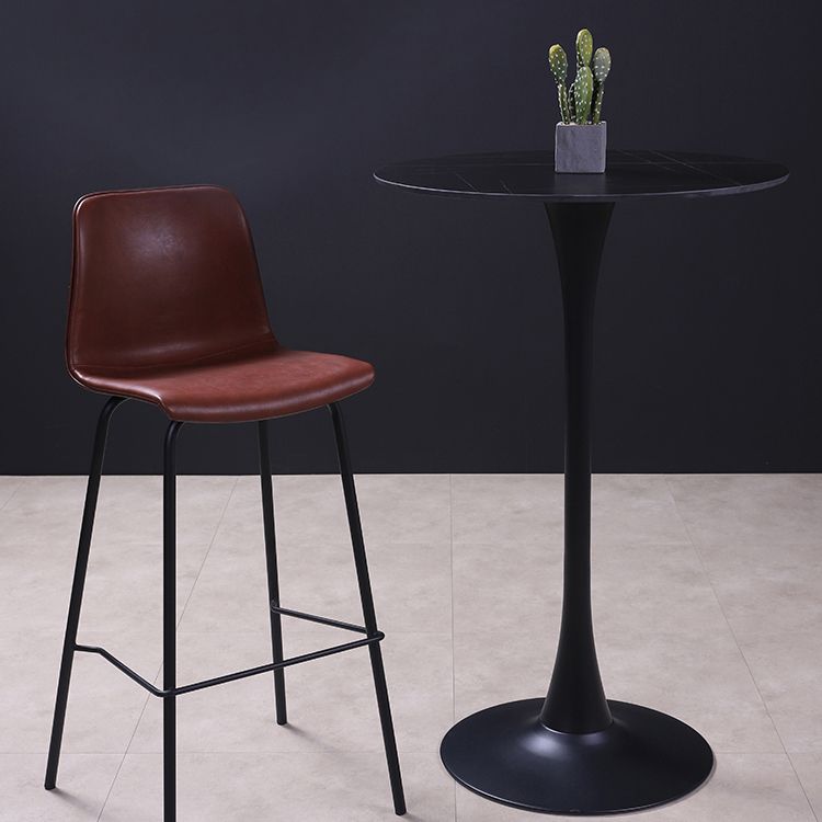 Industrial Black Metal Counter Stools Low Back Indoor Bar Stool with Bucket Seat Clearhalo 'Bar Furniture' 'Bar Stools' 'bar_stools' 'furniture_bar_stools' 'Kitchen & Dining Furniture' 'kitchen&dining_furn' 'kitchen' 'kitchen_furn' Furniture' 1200x1200_ac180bcd-35ec-480a-b667-0bacef3e3a72