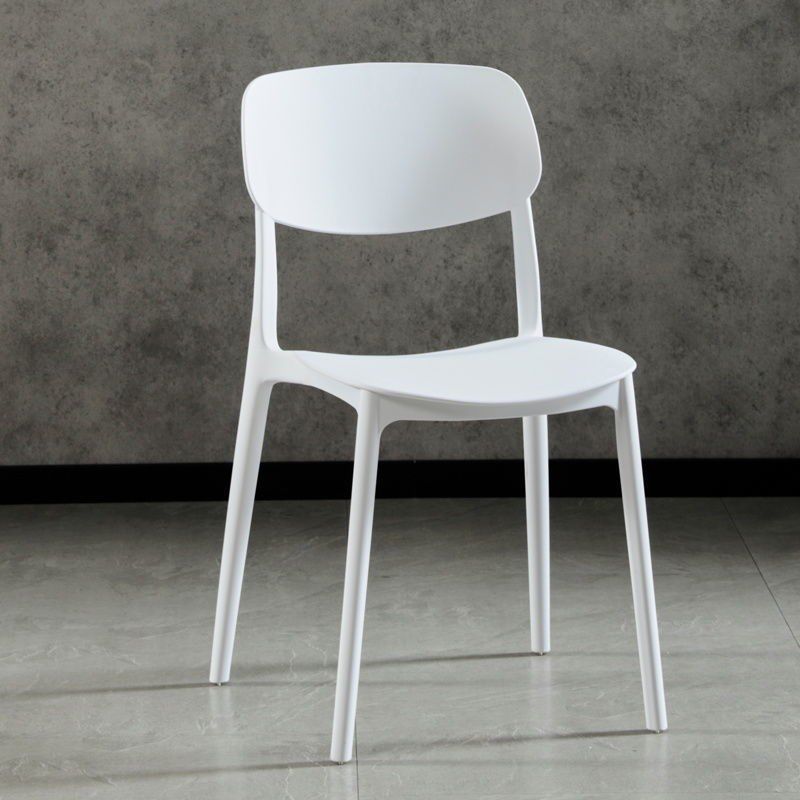 Scandinavian Plastic Dining Armless Chair Open Back Side Chairs for Home Clearhalo 'Dining Chairs' 'Dining Tables & Seating' 'dining_chair' 'furn' 'furn_dining_chair' 'Furniture' 'furniture_dining_chair' 'Kitchen & Dining Furniture' 1200x1200_ac185758-16e7-4af6-8961-1e00f7689e83