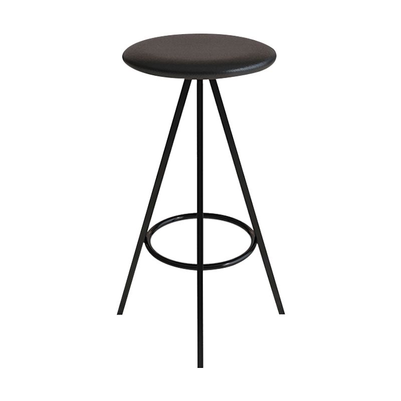 Industrial Style Barstools Leather Seats Metal 3 Legs Counter Stools for Dining Room Clearhalo 'Bar Furniture' 'Bar Stools' 'bar_stools' 'furn' 'furn_bar_stools' 'Furniture' 'furniture_bar_stools' 'Kitchen & Dining Furniture' 1200x1200_ac1964de-4803-4aaf-9628-dcd8855a15bf