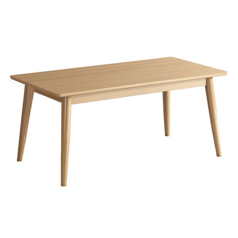 Contemporary Wooden Dining Table Rectangle Table with Wood Legs for Home Use Clearhalo 'Dining Tables & Seating' 'Dining Tables' 'dining_table' 'furn' 'furn_dining_table' 'Furniture' 'Kitchen & Dining Furniture' 1200x1200_ac1a175a-0d90-4a8d-85fc-8dba031c1b0e
