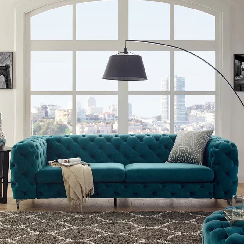 アパート用のタキシードアームを備えた現代の房状のバックソファ