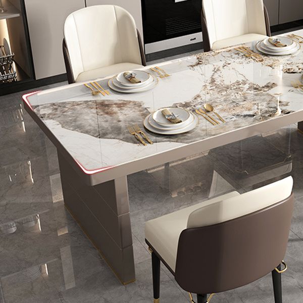 Modern Style 1/3/4/5/7/9 Pieces Dinette Set Sintered Stone Dining Table Clearhalo 'Dining Room Sets' 'Dining Tables & Seating' 'dining_room_set' 'furn' 'furn_dining_room_set' 'Furniture' 'furniture_dining_room_set' 'Kitchen & Dining Furniture' 1200x1200_ac1b9a0b-a4ce-4920-be57-dbc8f4473319