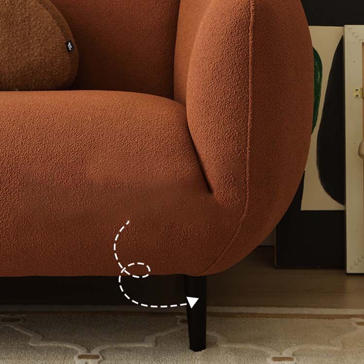 Contemporary Wool Standard Sofa with Tight Back and Tuxedo Arm