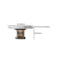 Stone Tabletop Round Extendable Dining Table in White with Storage Clearhalo 'Dining Tables & Seating' 'Dining Tables' 'dining_table' 'furn' 'furn_dining_table' 'Furniture' 'Kitchen & Dining Furniture' 1200x1200_ac1cf0e4-737e-46dd-80a7-e832ae044c76