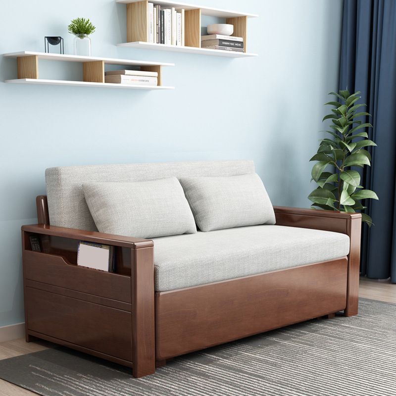 31.49" Wide Sleeper Sofa Linen Square Arms Sofa Bed with Upholstered Clearhalo 'furn' 'furn_futons' 'Furniture' 'Futons & Daybeds' 'Futons' 'Living Room Furniture' 1200x1200_ac1e7642-7883-4a79-930f-e643f7e5b04d