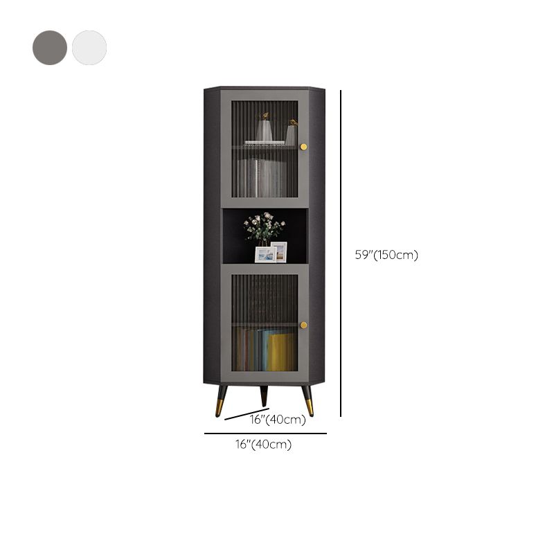 Wooden Accent Cabinet with 2 Glass Doors and Straight Legs Cabinet Clearhalo 'Cabinets & Chests' 'cabinets_chests' 'furn' 'furn_cabinets_chests' 'Furniture' 'Living Room Furniture' 1200x1200_ac1fd330-6c01-4c47-a2a8-7becca3ee8c5