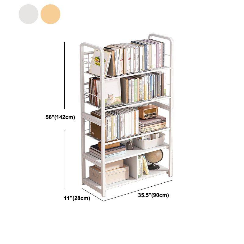 Metal Bookcase Matter Finish Contemporary Etagere Shelf Bookcase Clearhalo 'Bookcases' 'furn' 'furn_bookcases' 'Furniture' 'Office Furniture' 1200x1200_ac201bcc-fe2d-435a-a30f-e2377188bc72