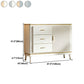 Sideboard in stile glam Sideboard da pranzo in legno con porte per soggiorno