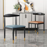 Contemporary Metal Side Chair Restaurant Armless Cow Horn Open Back Dining Side Chair Clearhalo ' kitchen&dining_furn' 'Dining Chairs' 'Dining Tables & Seating' 'dining_chair' 'furn' 'furn_dining_chair' 'Furniture' 'furniture_dining_chair' 'Kitchen & Dining Furniture' 'kitchen' 1200x1200_ac23c7f1-4120-4a2a-be80-659c220216a9