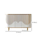 Estantería ajustable aparador blanco gabinete diseñada de madera credenza