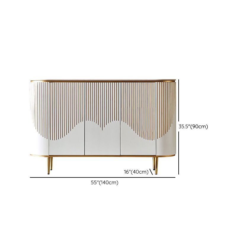 Estantería ajustable aparador blanco gabinete diseñada de madera credenza