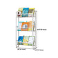 4.57"W Bookshelf Contemporary Style Wall Mounted Pure White Bookcase for Study Room