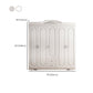 Engineered Wood Armoire Glam White Wardrobe Cabinet with 2 Drawers