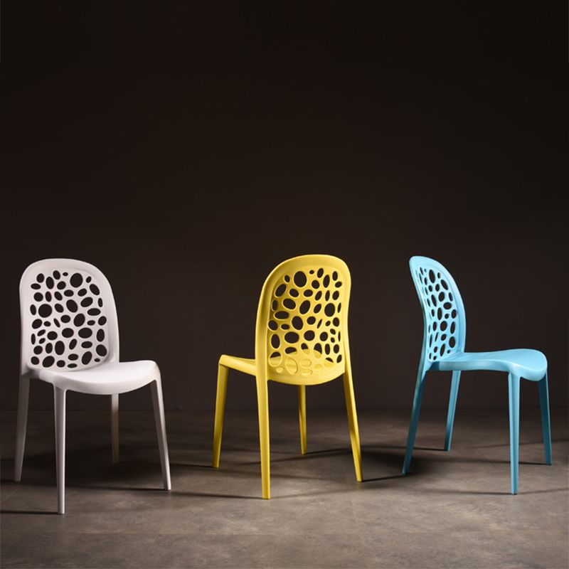 Contemporary Style Plastic Dining Chair Armless Dining Side Chair for Kitchen (Set of 4) Clearhalo ' kitchen&dining_furn' 'Dining Chairs' 'Dining Tables & Seating' 'dining_chair' 'furn' 'furn_dining_chair' 'Furniture' 'furniture_dining_chair' 'Kitchen & Dining Furniture' 'kitchen' 1200x1200_ac265a1c-127b-4e90-a8ab-e630a38f8597